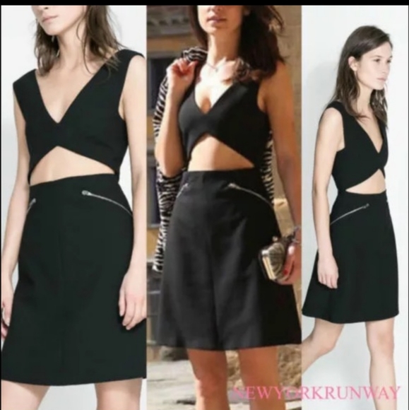 Zara Studio Cut-Off Dress Size S - Picture 3 of 16